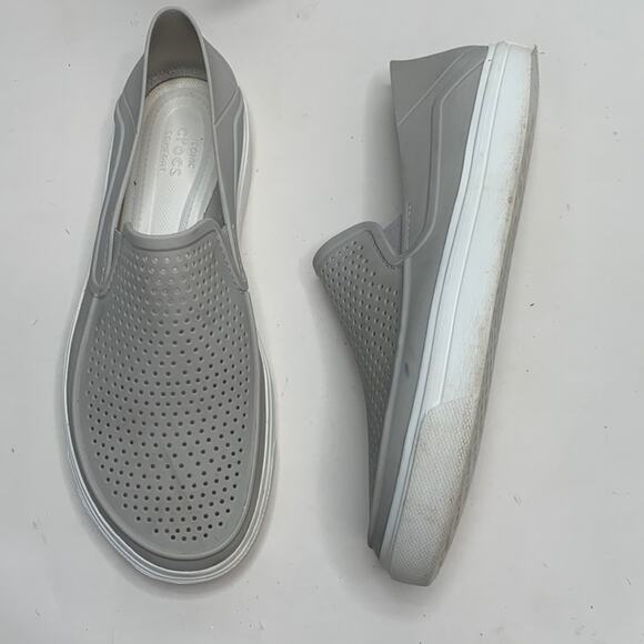 Crocs Women’s Citilane Roka Slip on Sneakers Light Gray S-031 Size 11 - Picture 1 of 11